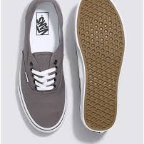 Vans Authentic Men's Size 10.5 Charcoal Canvas Sneakers White Laces Low Top - Picture 6 of 6
